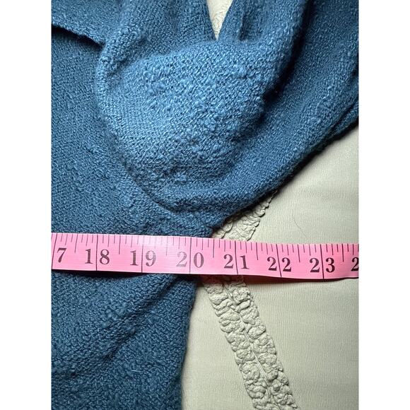 Habitat blue asymmetrical button front sweater womens large grunge‎ lagenlook - Picture 7 of 9